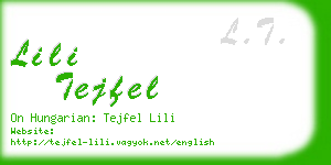 lili tejfel business card